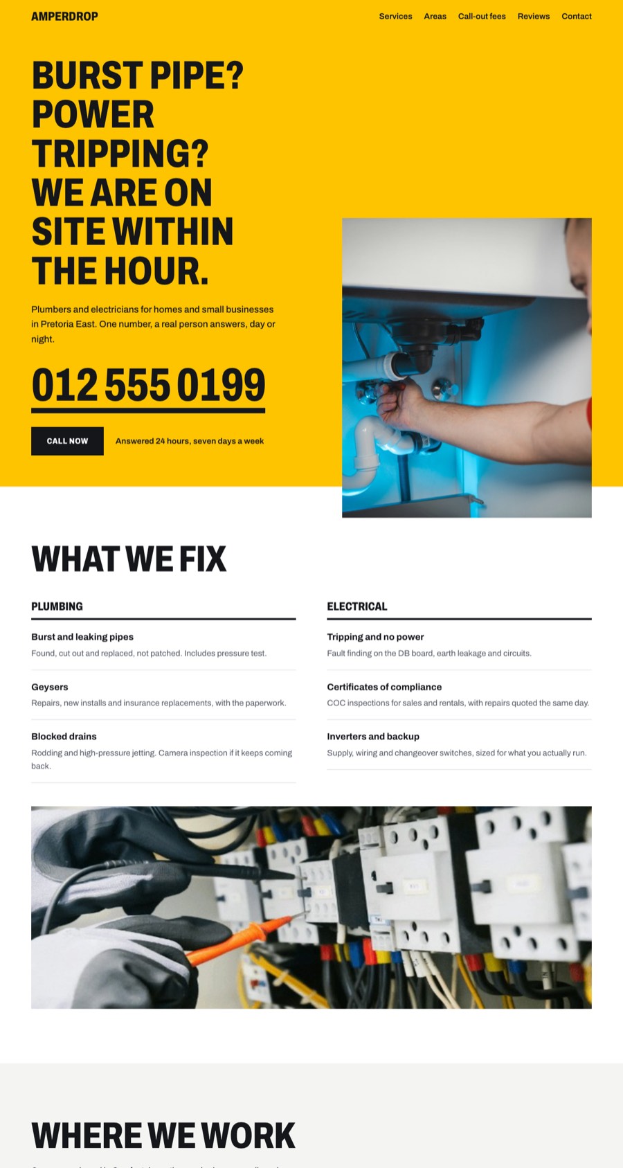 Trades website design preview