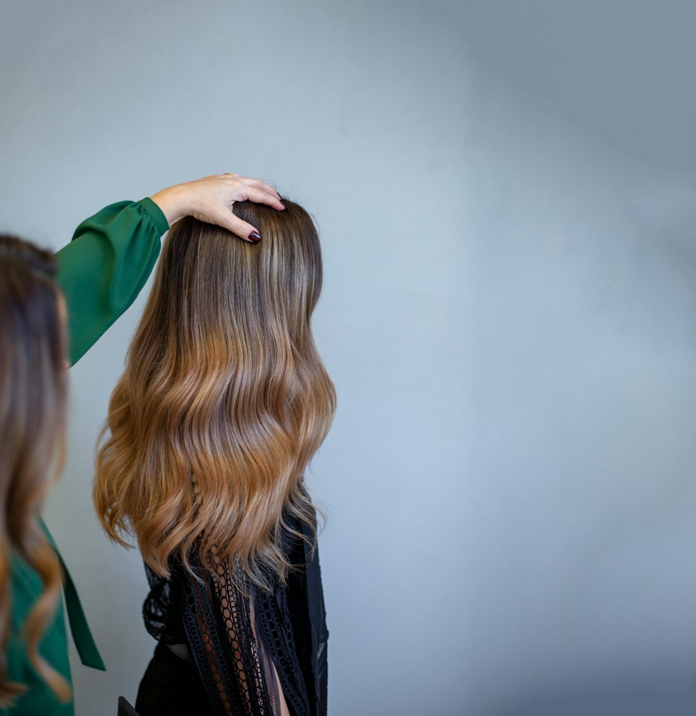 Long hair with a soft caramel balayage